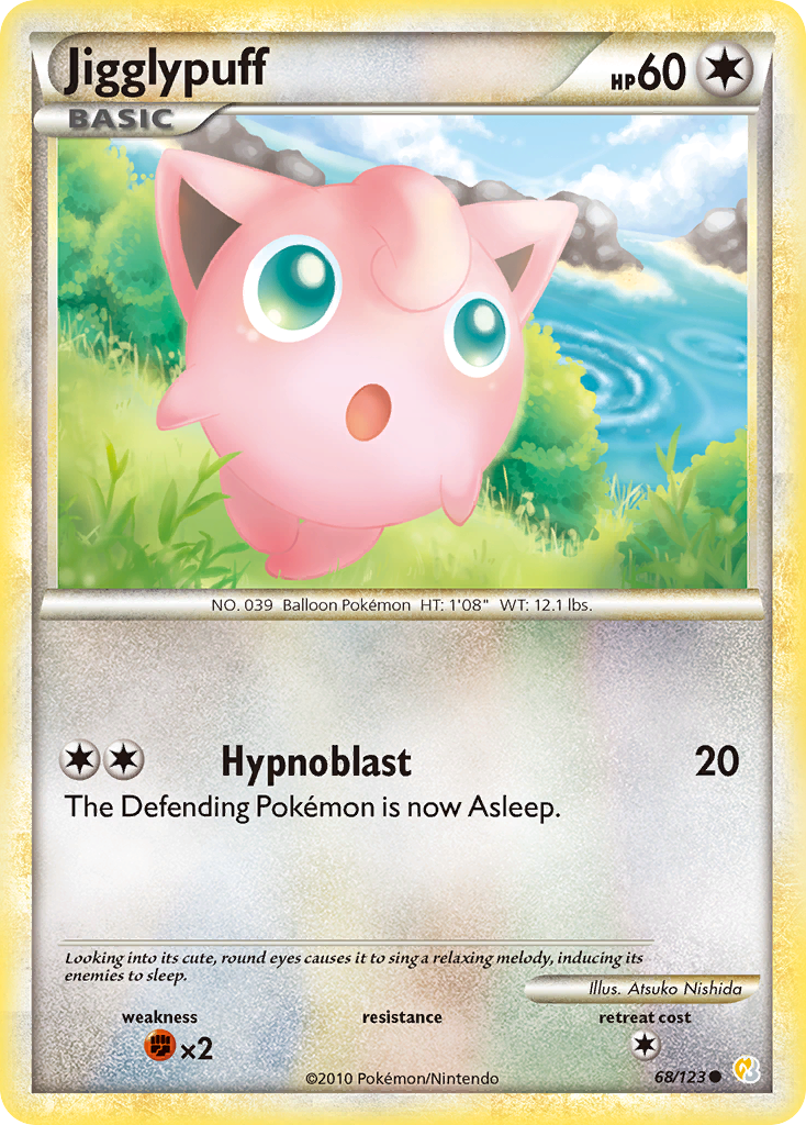 Jigglypuff (68/123) [HeartGold & SoulSilver: Base Set] Reverse Holofoil