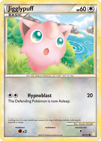 Jigglypuff (68/123) [HeartGold & SoulSilver: Base Set] Reverse Holofoil