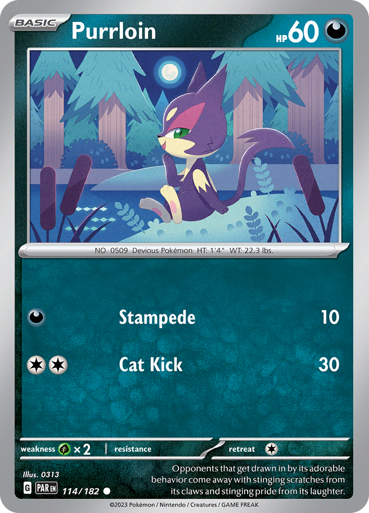 Purrloin (114/182) [Scarlet & Violet: Paradox Rift] Reverse Holofoil