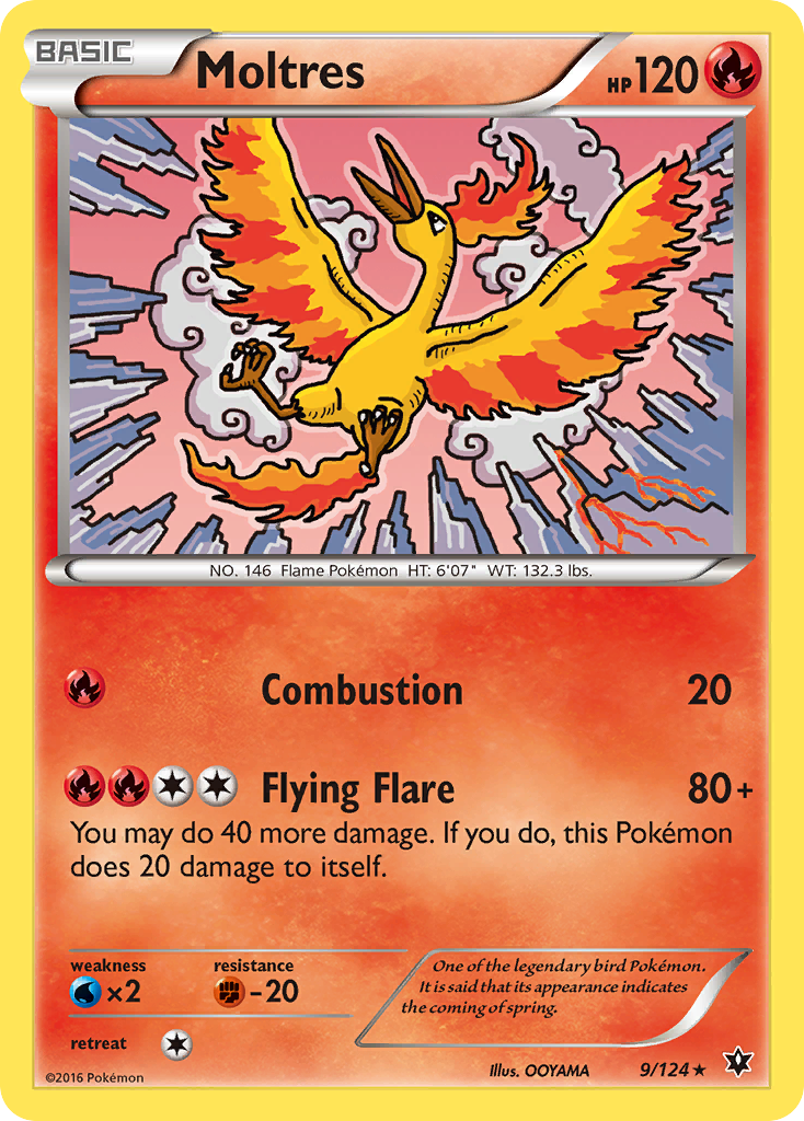 Moltres (9/124) [XY: Fates Collide] Reverse Holofoil