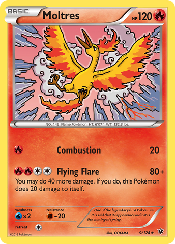 Moltres (9/124) [XY: Fates Collide] Reverse Holofoil
