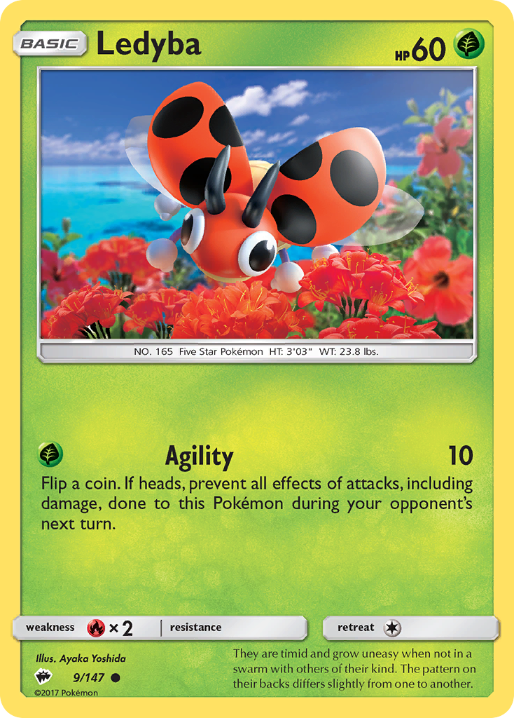 Ledyba (9/147) [Sun & Moon: Burning Shadows] Reverse Holofoil
