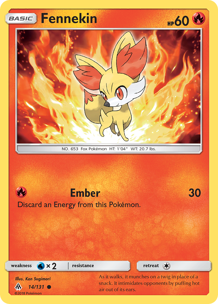 Fennekin (14/131) [Sun & Moon: Forbidden Light] Reverse Holofoil