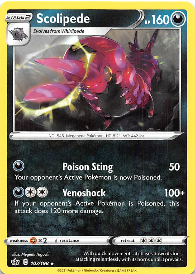 Scolipede (107/198) [Sword & Shield: Chilling Reign] Reverse Holofoil