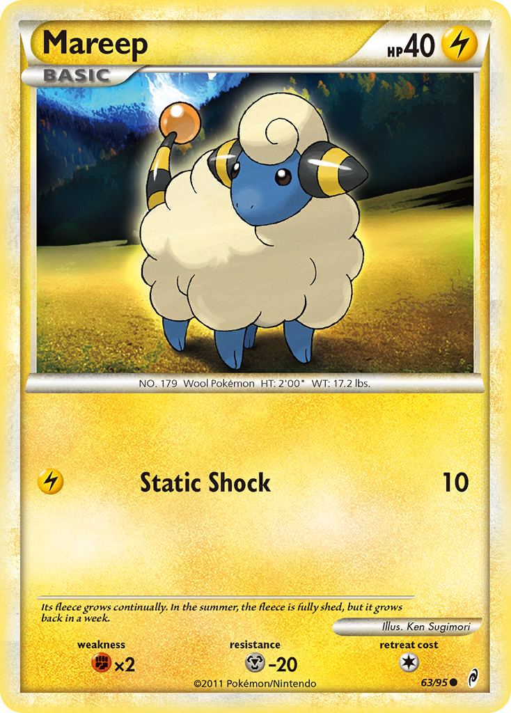Mareep (63/95) [HeartGold & SoulSilver: Call of Legends] Reverse Holofoil