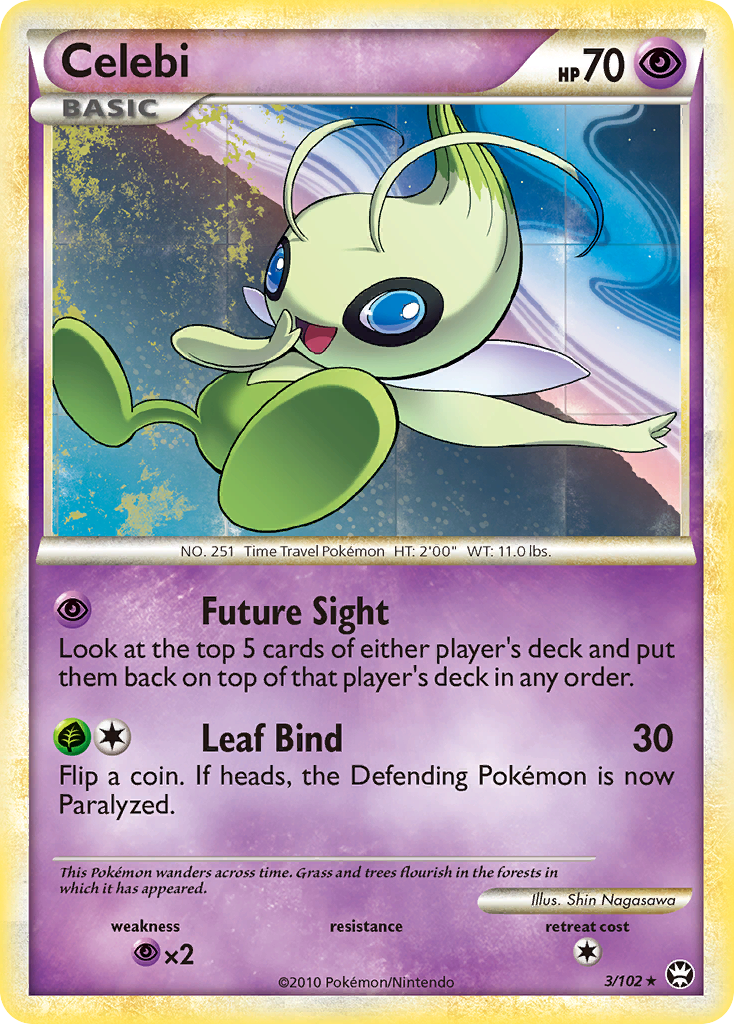 Celebi (3/102) [HeartGold & SoulSilver: Triumphant] Reverse Holofoil