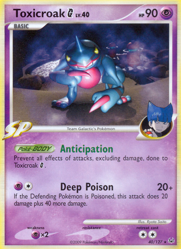 Toxicroak G (40/127) [Platinum: Base Set] Reverse Holofoil