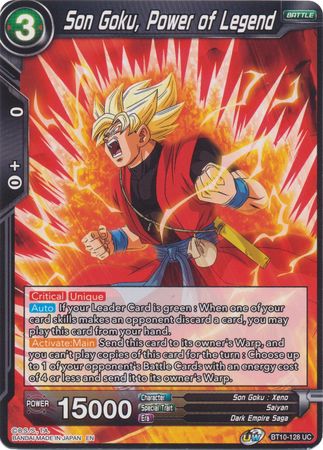 Son Goku, Power of Legend (BT10-128) [Rise of the Unison Warrior] Parallel Foil
