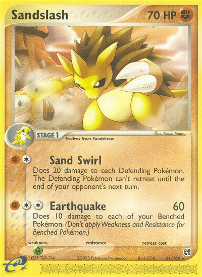 Sandslash (21/100) [EX: Sandstorm] Reverse Holofoil