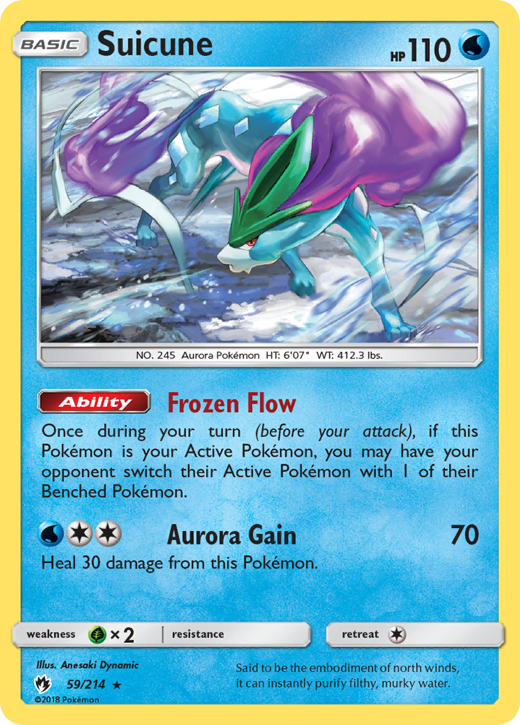 Suicune (59/214) [Sun & Moon: Lost Thunder] Reverse Holofoil