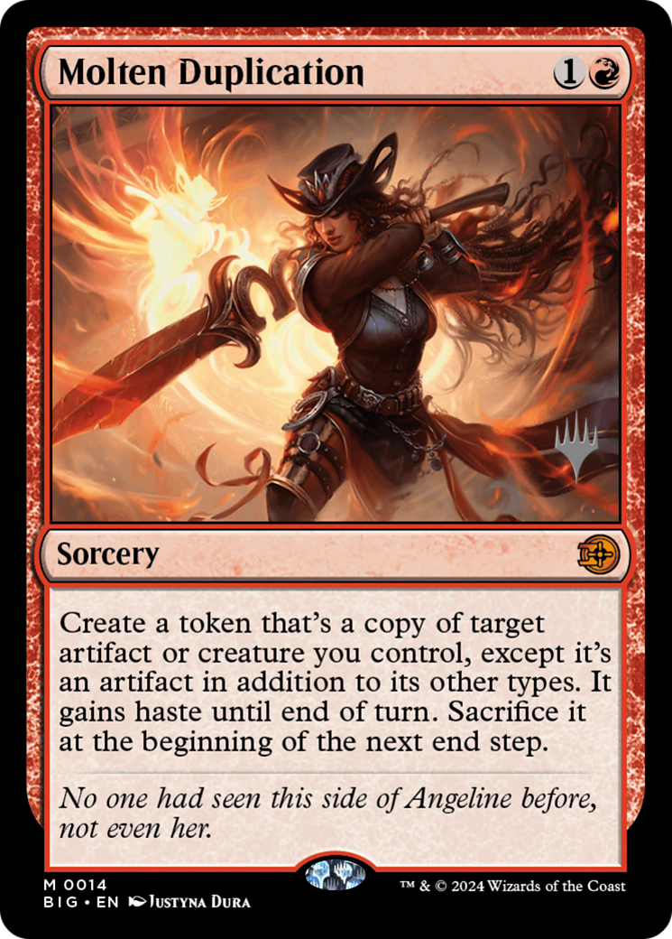 Molten Duplication [Outlaws of Thunder Junction: The Big Score Promos] Foil