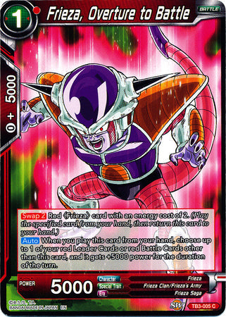 Frieza, Overture to Battle (TB3-005) [Clash of Fates] Parallel Foil
