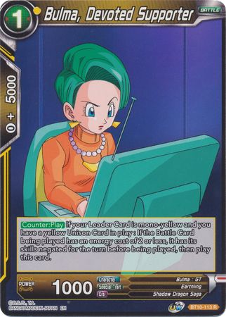 Bulma, Devoted Supporter (BT10-113) [Rise of the Unison Warrior 2nd Edition] Parallel Foil