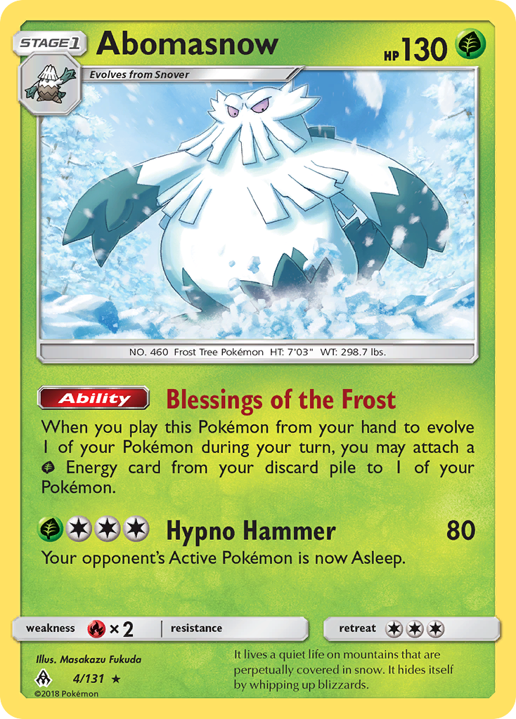 Abomasnow (4/131) [Sun & Moon: Forbidden Light] Reverse Holofoil