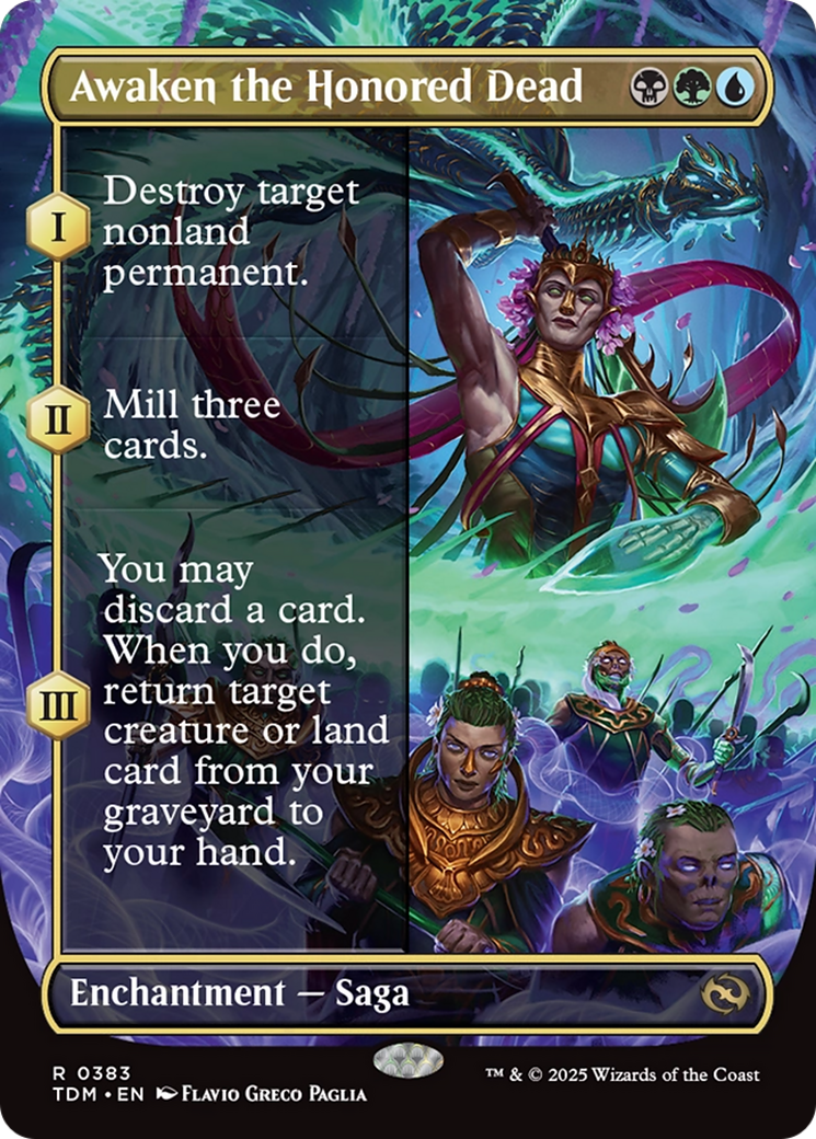 Awaken the Honored Dead (Borderless) [Tarkir: Dragonstorm] Foil