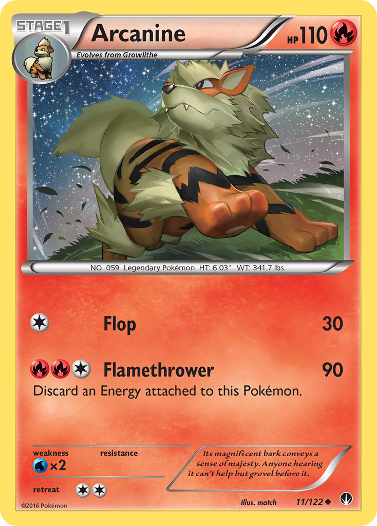 Arcanine (11/122) [XY: BREAKpoint] Reverse Holofoil