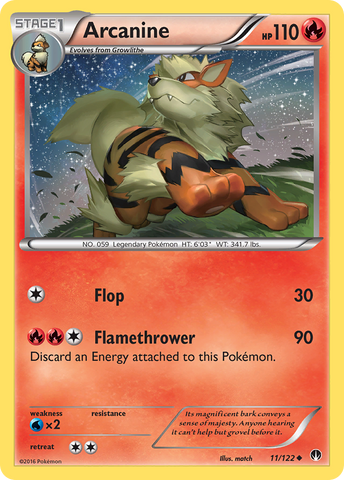 Arcanine (11/122) [XY: BREAKpoint] Reverse Holofoil