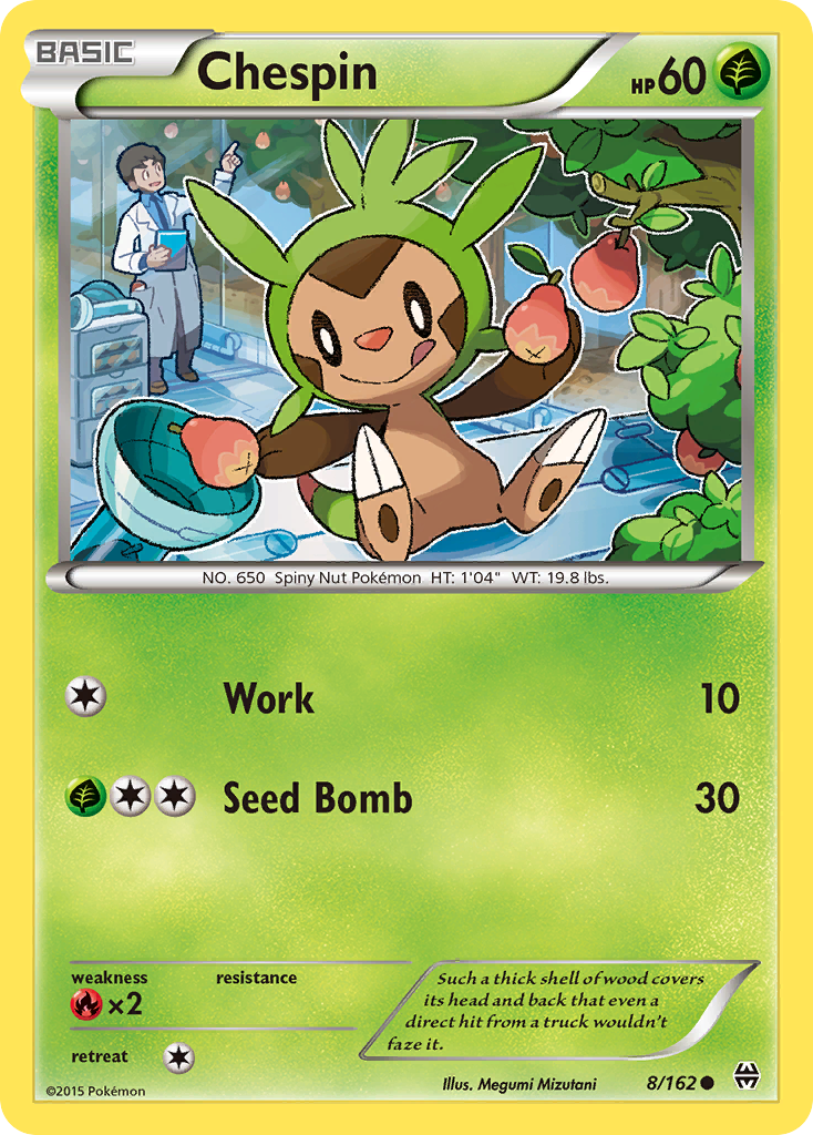 Chespin (8/162) [XY: BREAKthrough] Reverse Holofoil