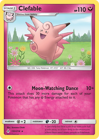 Clefable (133/214) [Sun & Moon: Unbroken Bonds] Reverse Holofoil