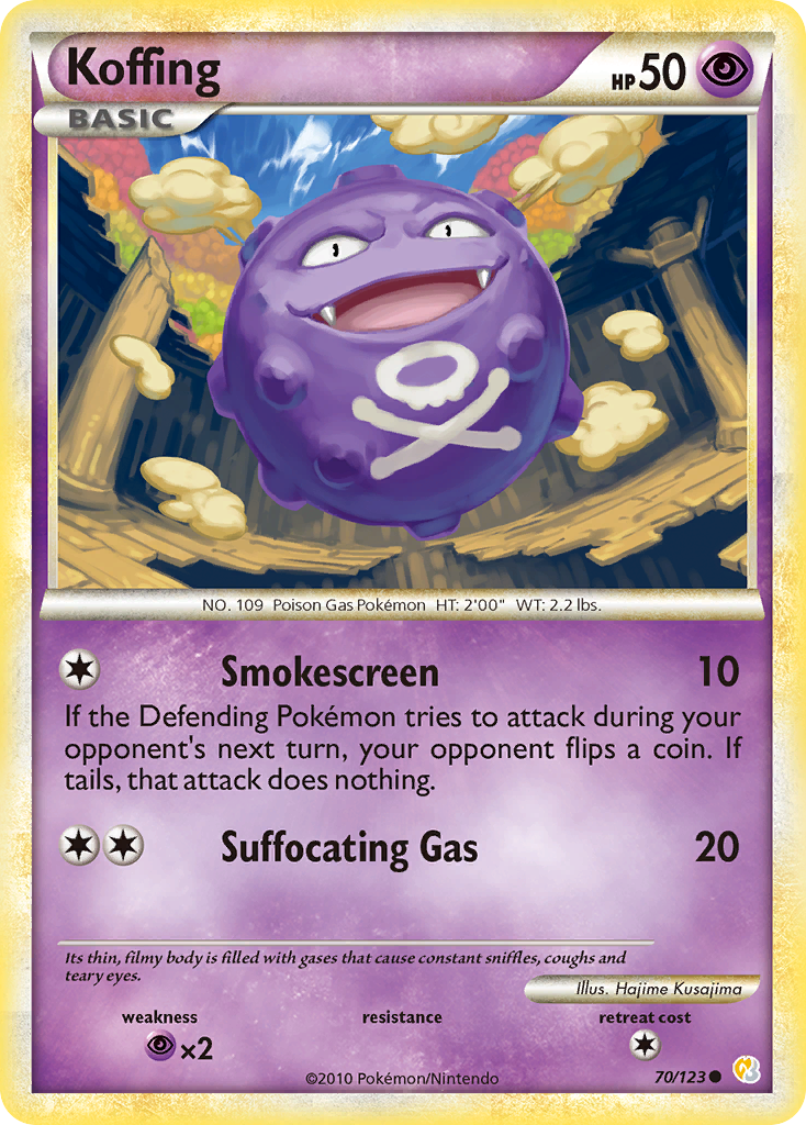 Koffing (70/123) [HeartGold & SoulSilver: Base Set] Reverse Holofoil