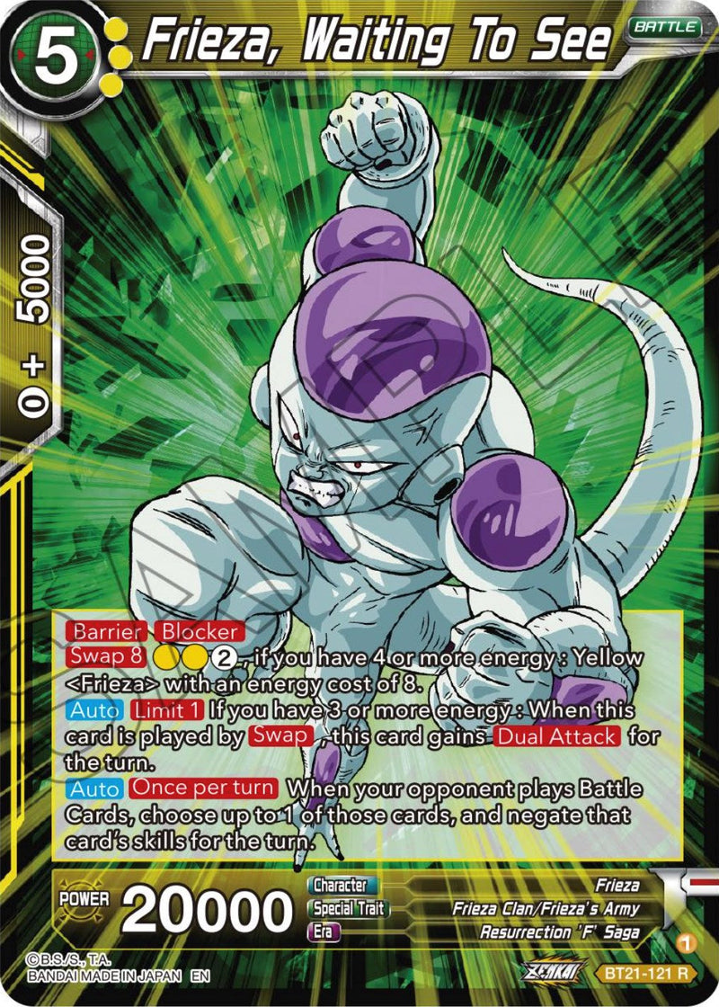 Frieza, Waiting To See (BT21-121) [Wild Resurgence] Parallel Foil