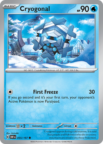 Cryogonal (055/197) [Scarlet & Violet: Obsidian Flames] Reverse Holofoil