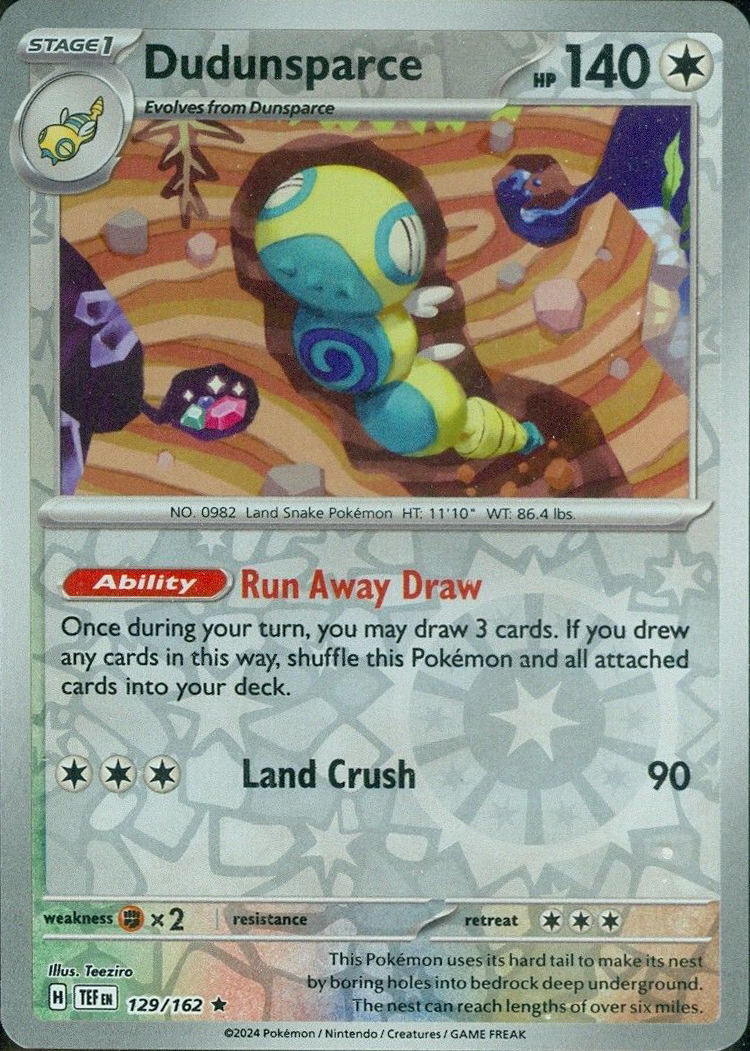 Dudunsparce (129/162) [Scarlet & Violet: Temporal Forces] Reverse Holofoil
