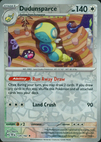 Dudunsparce (129/162) [Scarlet & Violet: Temporal Forces] Reverse Holofoil
