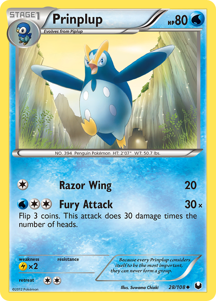 Prinplup (28/108) [Black & White: Dark Explorers] Reverse Holofoil