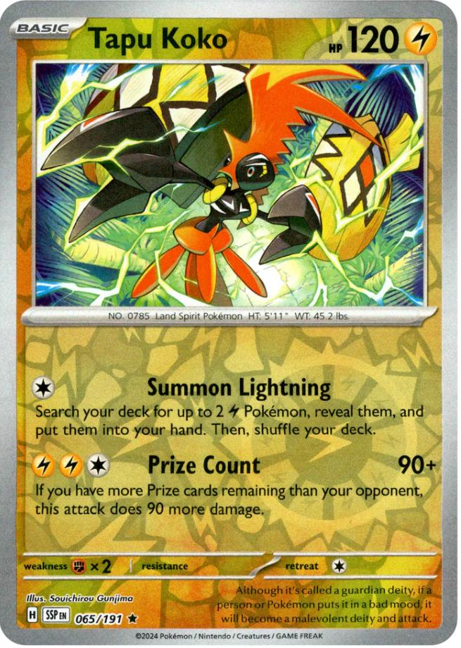 Tapu Koko (065/191) [Scarlet & Violet: Surging Sparks] Reverse Holofoil