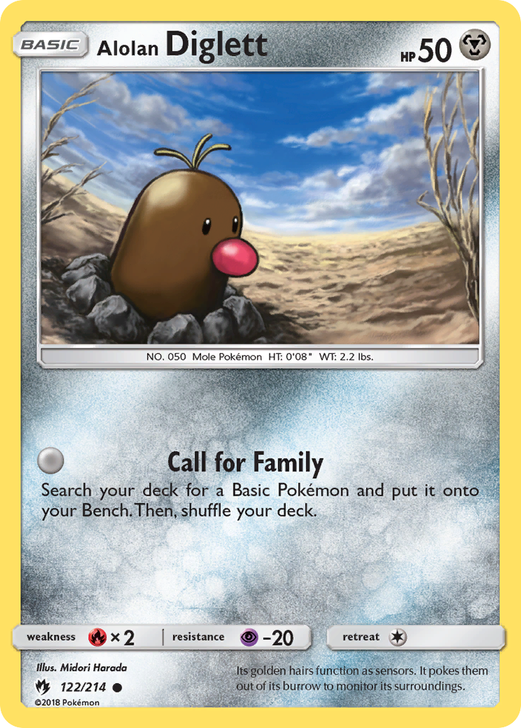 Alolan Diglett (122/214) [Sun & Moon: Lost Thunder] Reverse Holofoil