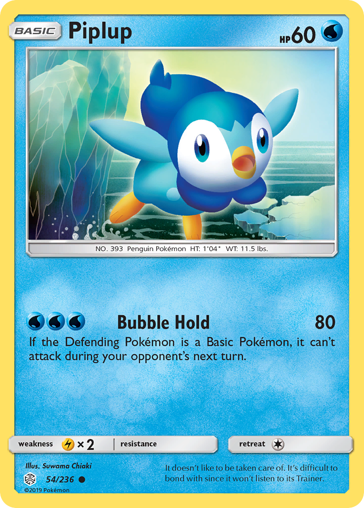 Piplup (54/236) [Sun & Moon: Cosmic Eclipse] Reverse Holofoil
