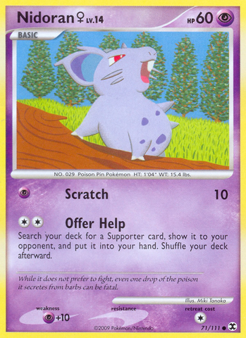 Nidoran (71/111) (Female) [Platinum: Rising Rivals] Reverse Holofoil