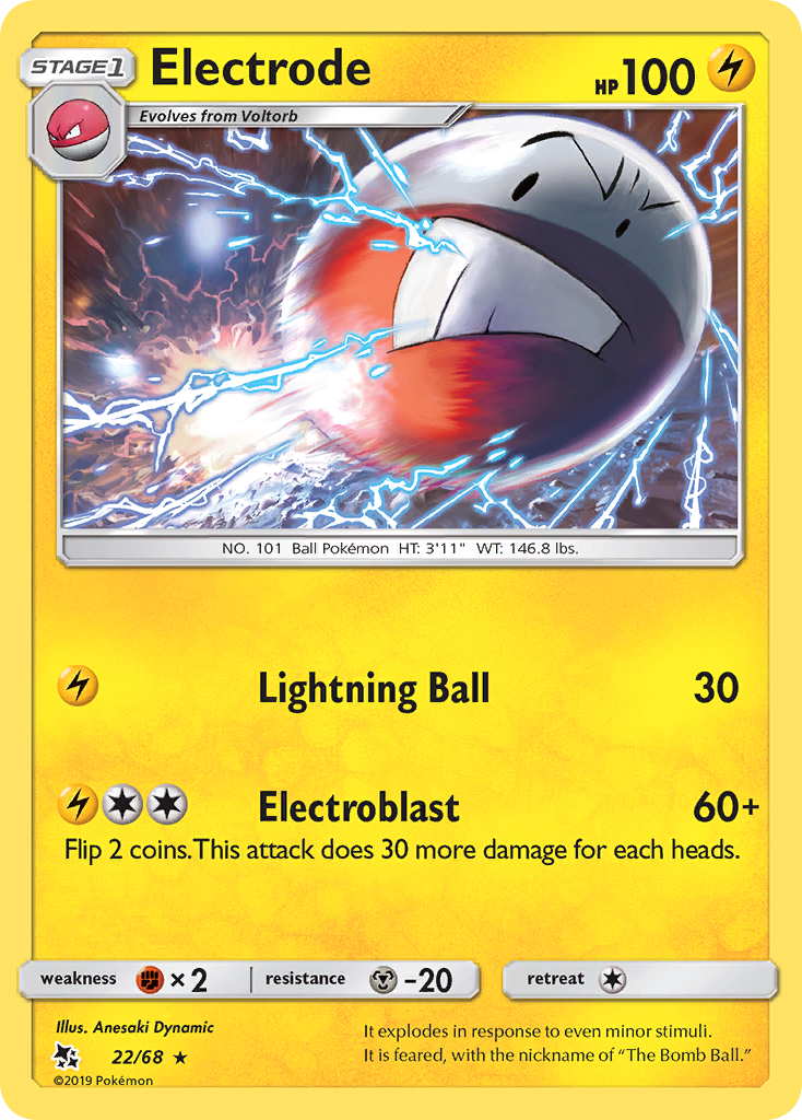 Electrode (22/68) [Sun & Moon: Hidden Fates] Reverse Holofoil