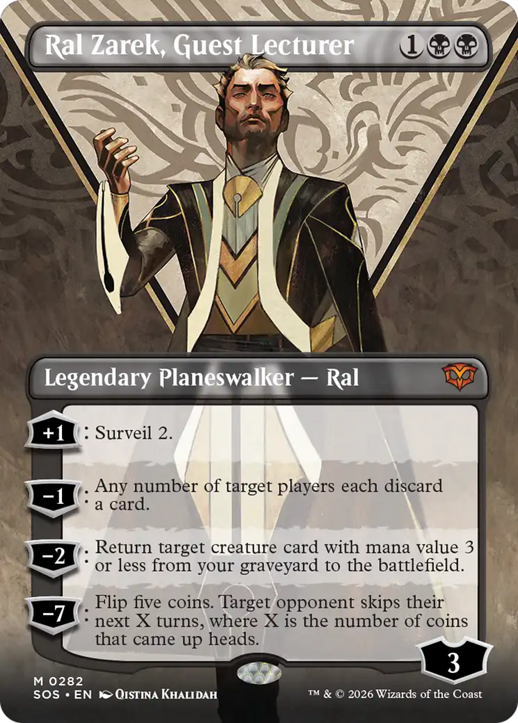 Ral Zarek, Guest Lecturer (Borderless) [Secrets of Strixhaven] Foil