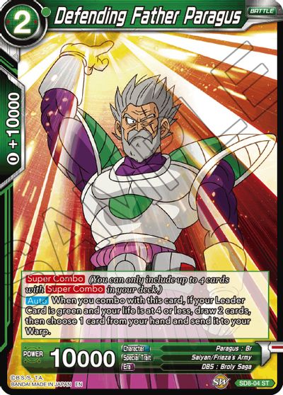 Defending Father Paragus (Reprint) (SD8-04) [Battle Evolution Booster] Parallel Foil