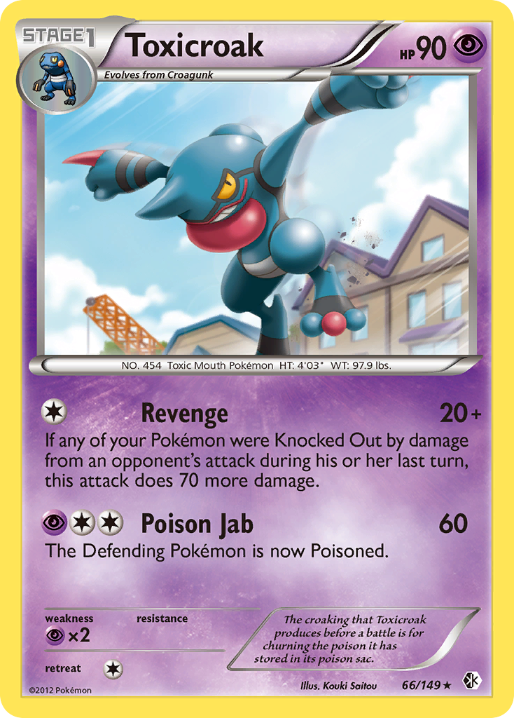 Toxicroak (66/149) [Black & White: Boundaries Crossed] Reverse Holofoil