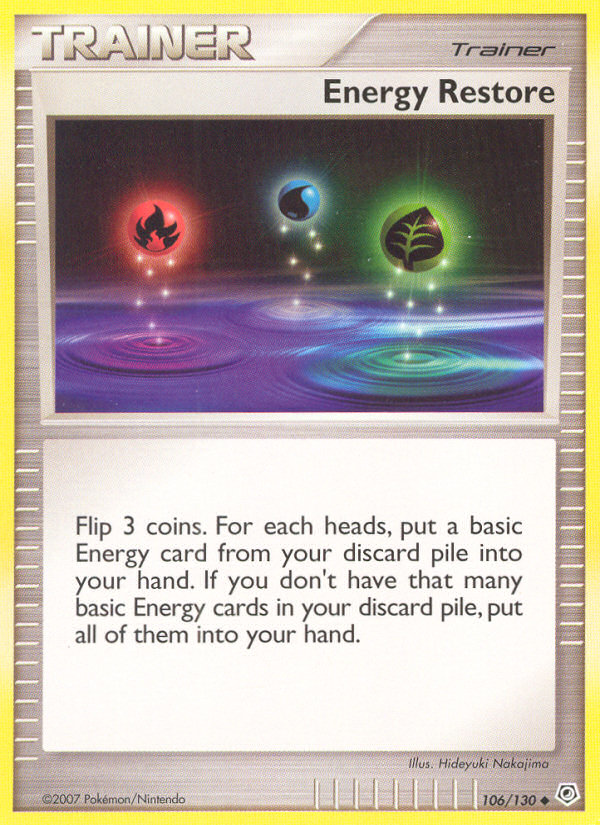 Energy Restore (106/130) [Diamond & Pearl: Base Set] Reverse Holofoil