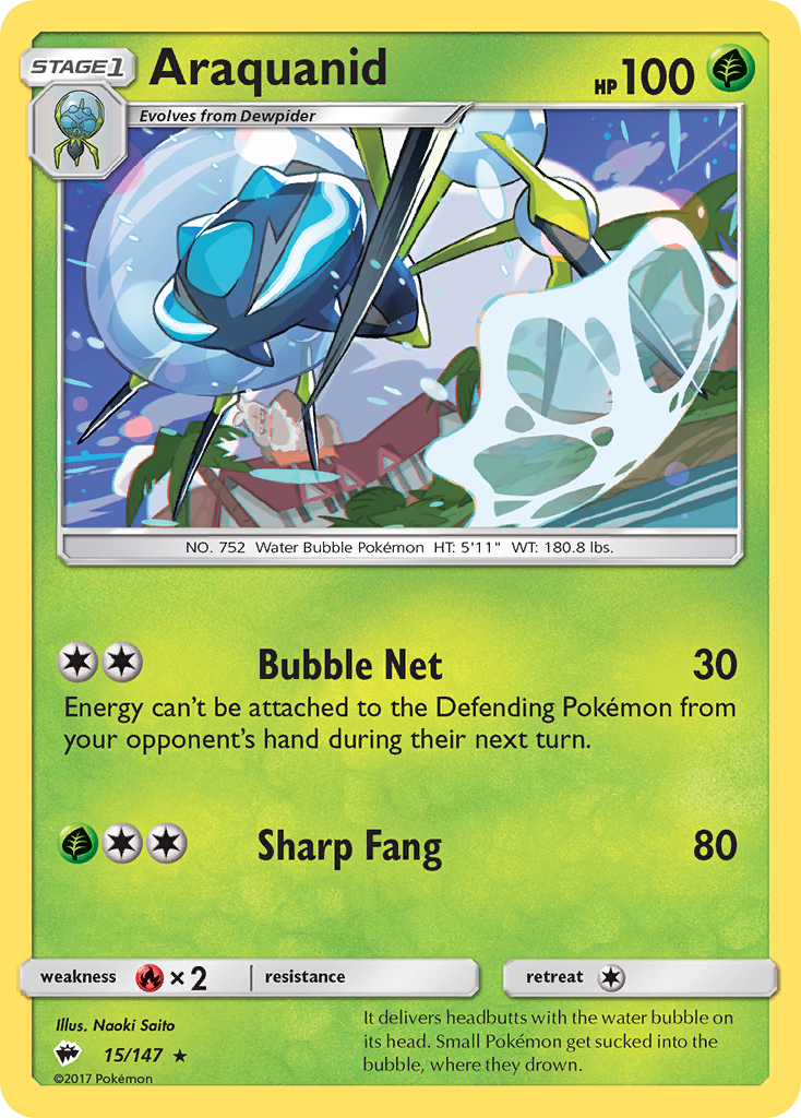 Araquanid (15/147) [Sun & Moon: Burning Shadows] Reverse Holofoil