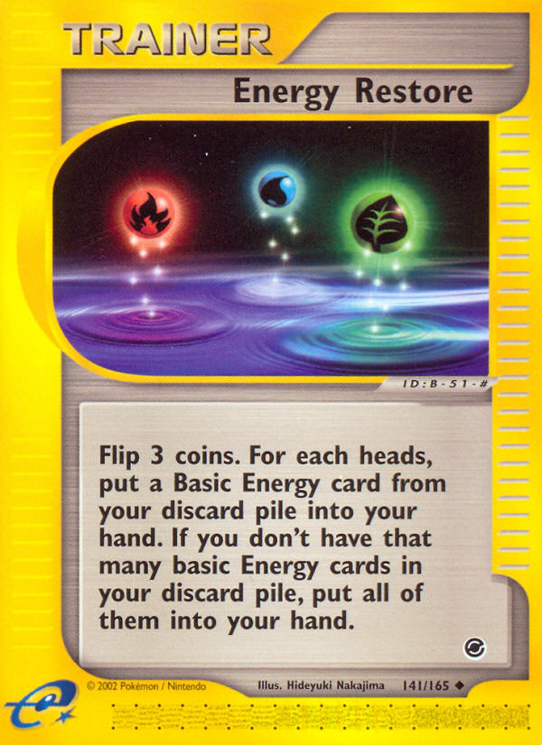 Energy Restore (141/165) [Expedition: Base Set] Reverse Holofoil