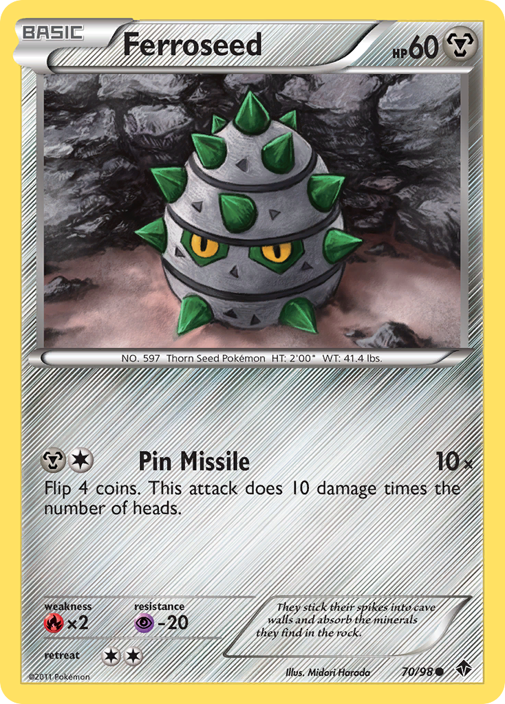 Ferroseed (70/98) [Black & White: Emerging Powers] Reverse Holofoil
