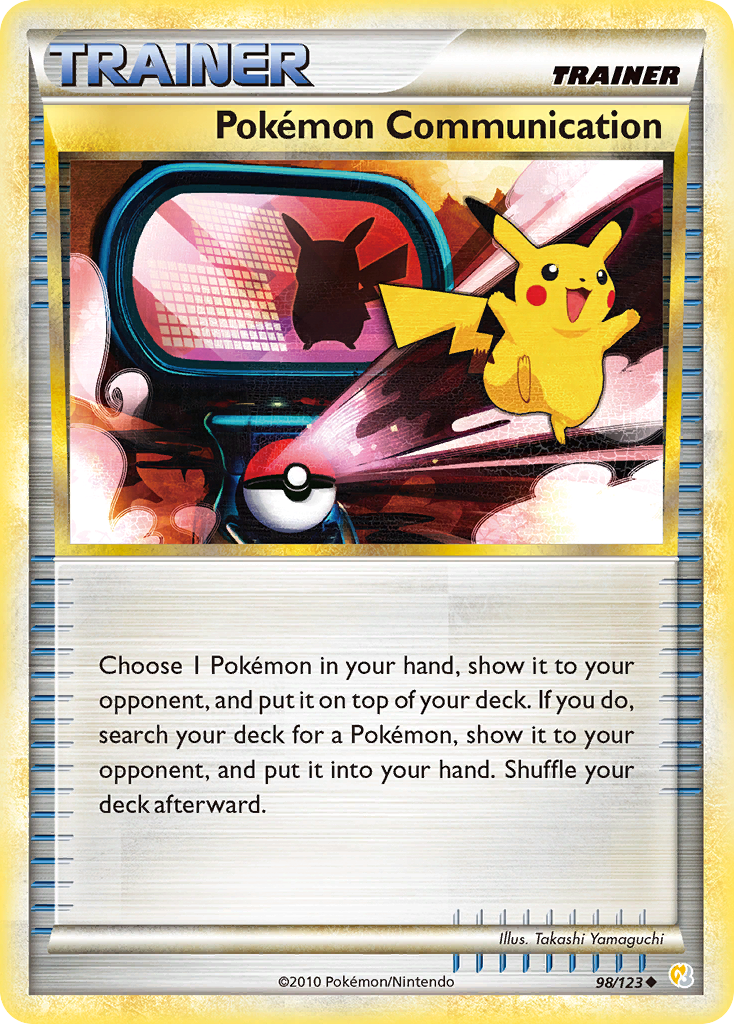Pokemon Communication (98/123) [HeartGold & SoulSilver: Base Set] Reverse Holofoil