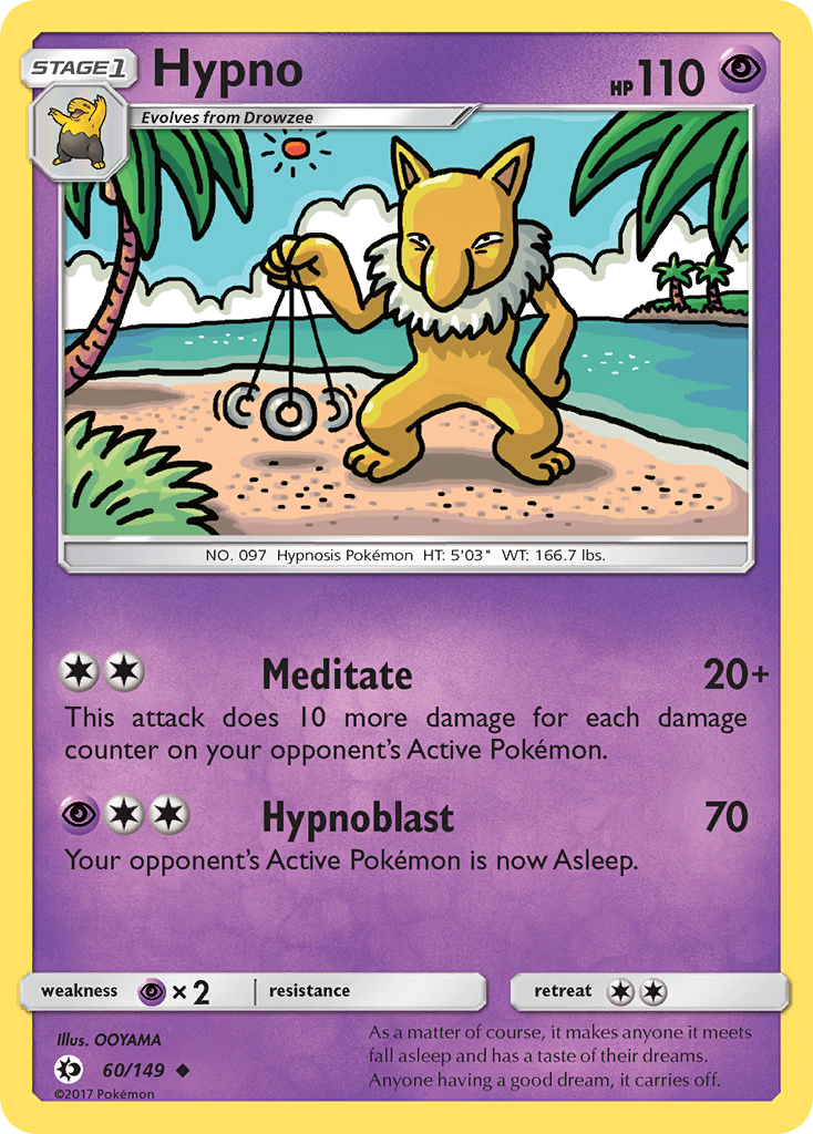 Hypno (60/149) [Sun & Moon: Base Set] Reverse Holofoil