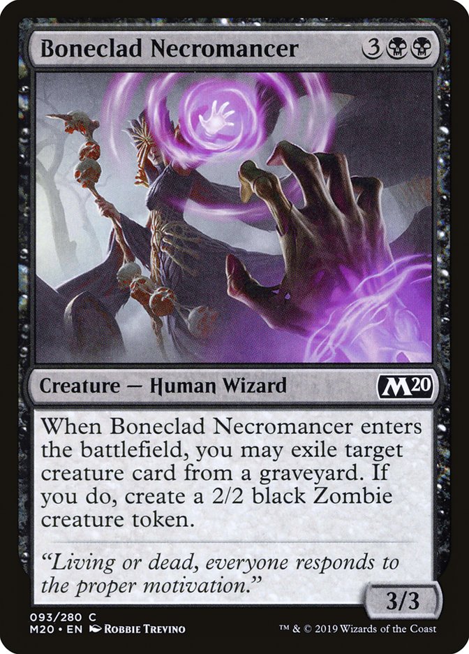 Boneclad Necromancer [Core Set 2020] Foil