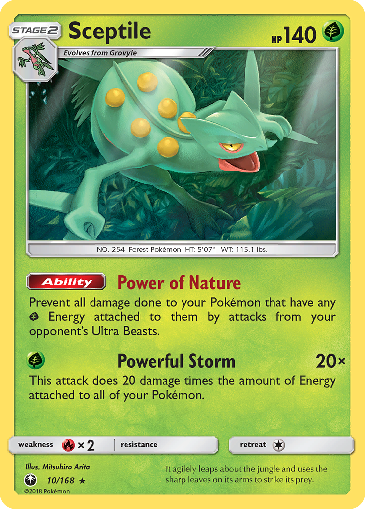 Sceptile (10/168) [Sun & Moon: Celestial Storm] Reverse Holofoil