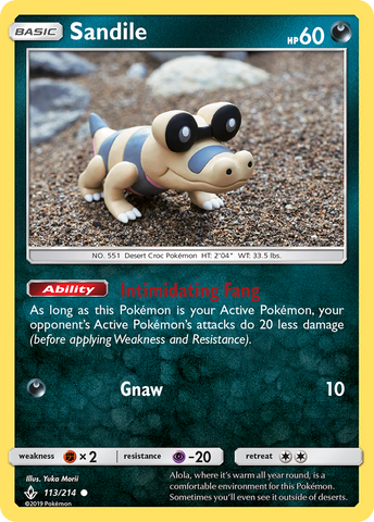 Sandile (113/214) [Sun & Moon: Unbroken Bonds] Reverse Holofoil