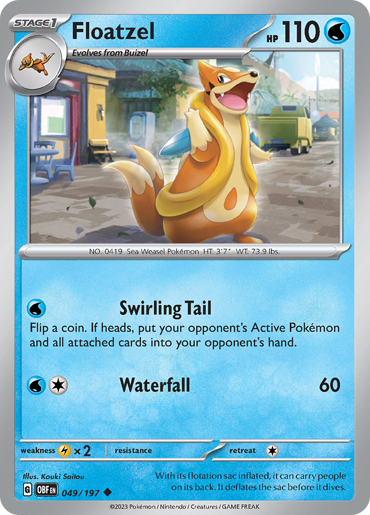 Floatzel (049/197) [Scarlet & Violet: Obsidian Flames] Reverse Holofoil