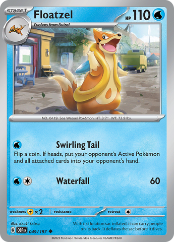 Floatzel (049/197) [Scarlet & Violet: Obsidian Flames] Reverse Holofoil