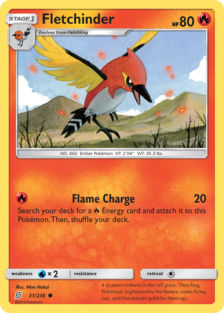 Fletchinder (31/236) [Sun & Moon: Unified Minds] Reverse Holofoil