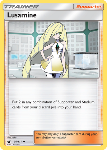 Lusamine (96/111) [Sun & Moon: Crimson Invasion] Reverse Holofoil